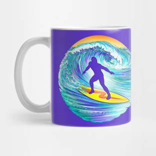 Surfing Slhouette Mug